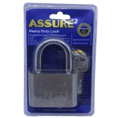 ASSURE 60MM Heavy Duty Padlock STANDARD SHACKLE